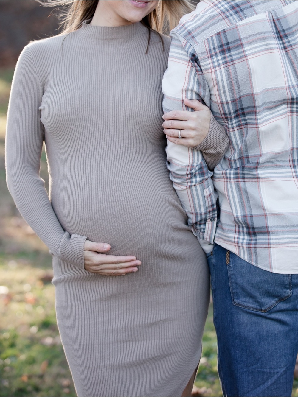Dress Forum Los Angeles Ribbed Midi Dress – Size Medium — Light Brown/Taupe